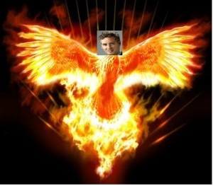 Like the mysterious phoenix, I rise from the ashes of my defeat. . .so many ashes. . .
